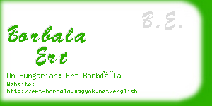 borbala ert business card
